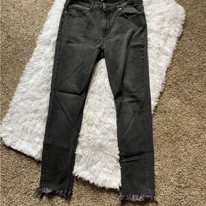 Evidnt Los Angeles Jeans Raw Fringe Ankle Black Women’s Size 29